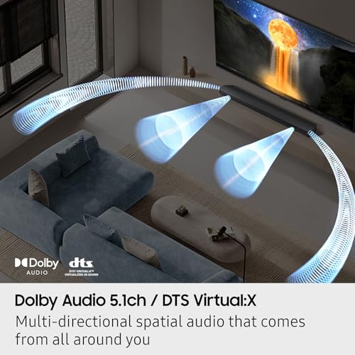 Samsung B-Series Soundbar HW-B630F 3.1 ch DTS Virtual:X Soundbar with Subwoofer (2025 Model) One Remote Control, Voice Enhance Mode, Adaptive Sound
