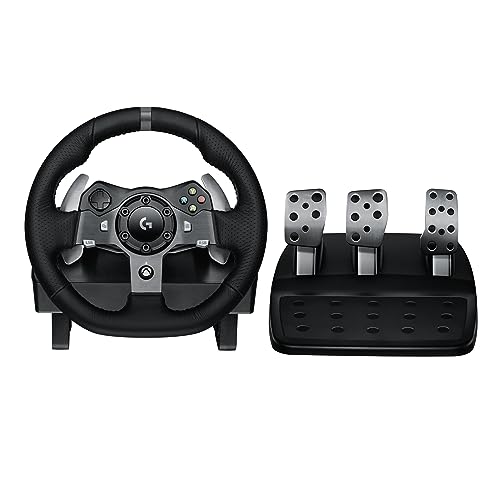 Logitech G920 Driving Force Racing Wheel and Floor Pedals, Real Force Feedback, Stainless Steel Paddle Shifters