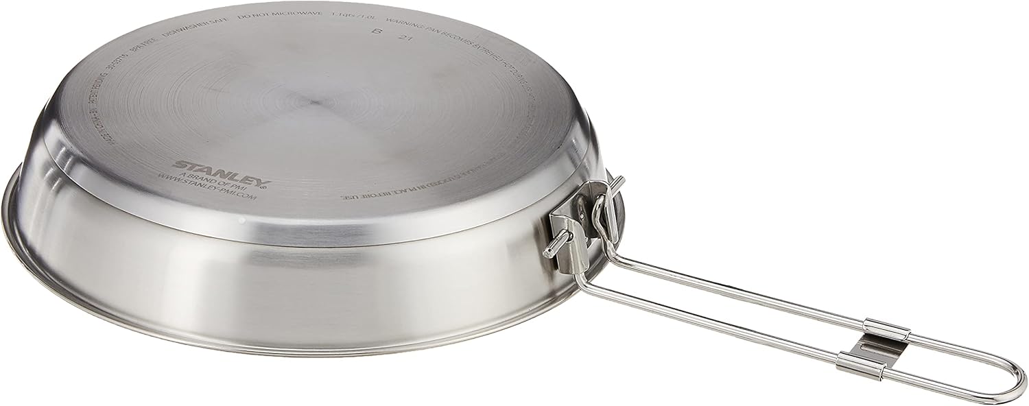 Stanley Even Heat Camp Pro Cookset, 11-Piece Camping Cookware Set with Stainless Steel Pots and Pans, Utensils, Lids, and Cooking Accessories