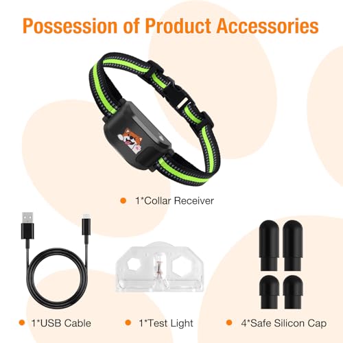 GPS + Wireless Dog Fence & Training Collar – No Subscription, App Geo-Fence 3280ft, 60-164ft Bluetooth Training, 3 Correction Modes, Auto Sleep/Wake
