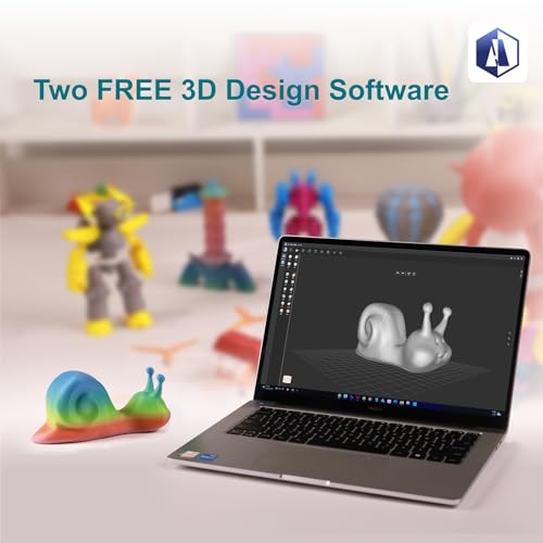 X-Maker 3D Printer for Kids and Beginners, Fully Assembled High-Speed 3D Printer with 8 PLA Filament Set, Leveling-Free Bed, Wi-Fi Printing