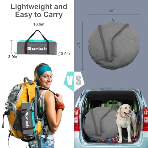 Gorich Beach Tent, Beach Shade Tent for 3/4-5/6-7/8-10 Person with UPF 50+ UV Protection, Portable Beach Tent Sun Shelter Canopy