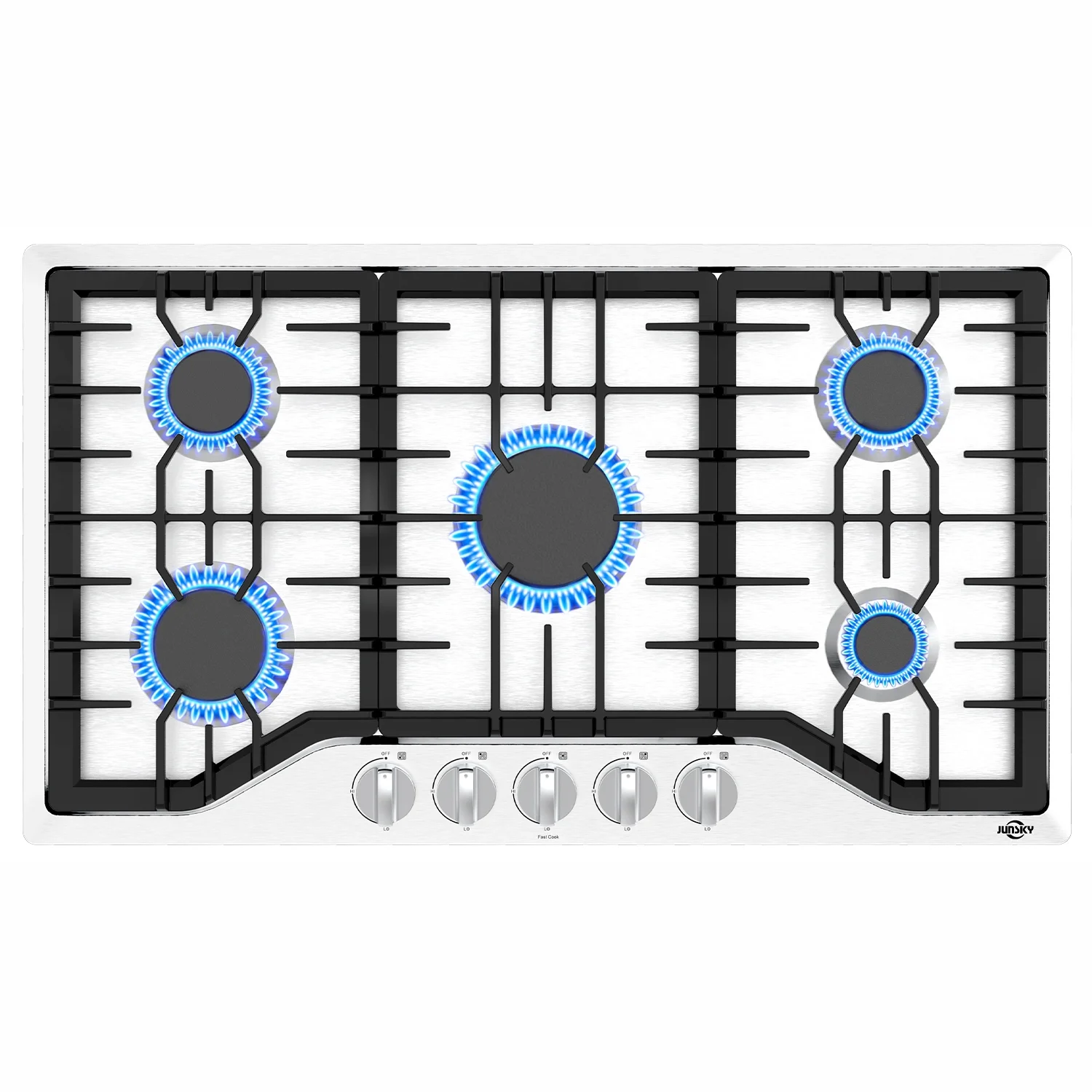 Gasland Chef 36 in. NG/LPG Convertible Gas Cooktop in Stainless Steel with 5 Burners