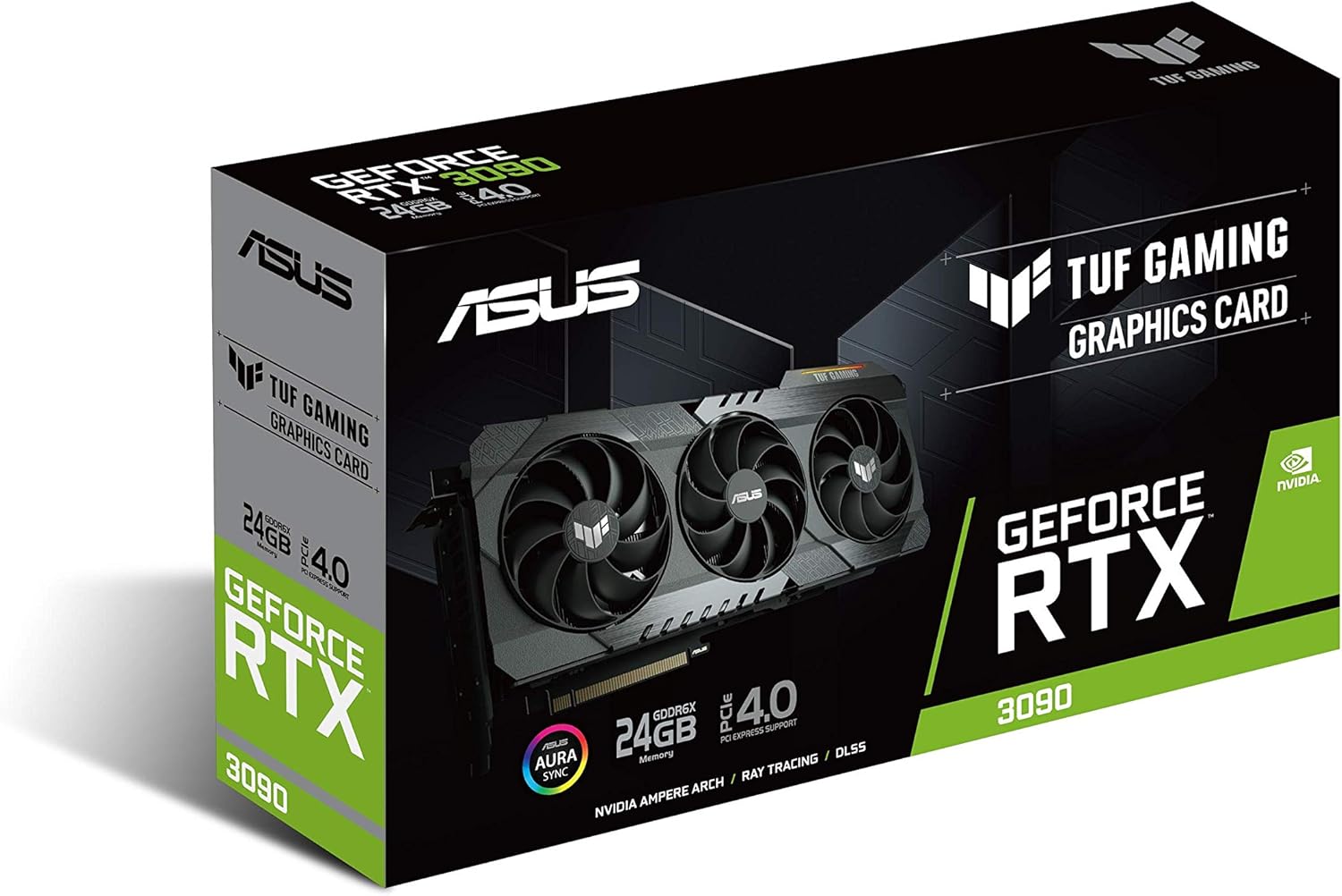 ASUS TUF Gaming NVIDIA GeForce RTX 3090 Graphics Card (PCIe 4.0, 24GB GDDR6X, HDMI 2.1, DisplayPort 1.4a, Dual ball Fan Bearings