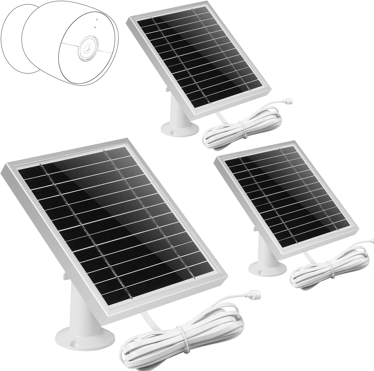 UYODM Solar Panel for Nest Camera (Battery),Keep Your Nest Camera INOUTCAMW 1080p Indoor/Outdoor Working- Silver