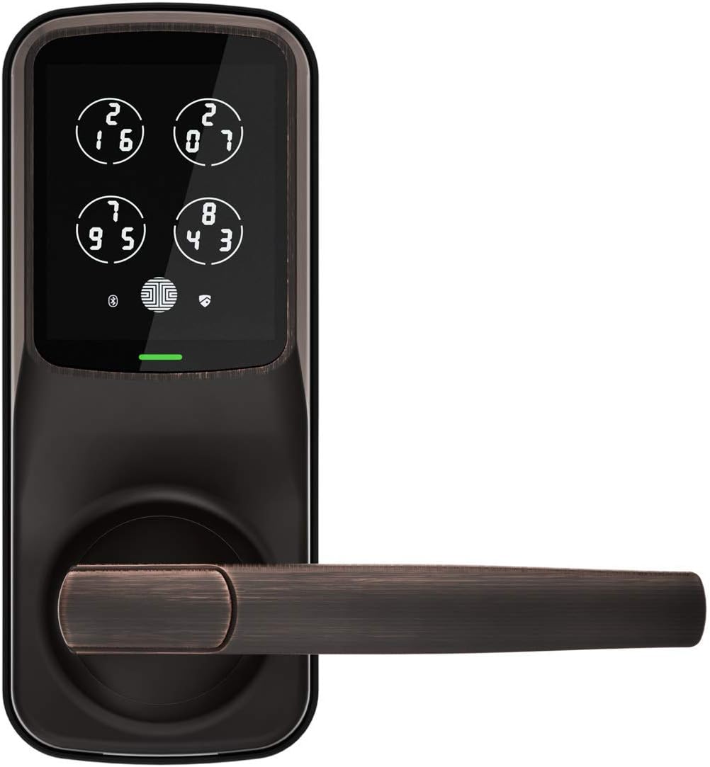 LOCKLY Vision Deadbolt with Video Doorbell Edition Smart Lock PGD798VB, Keyless Entry Door Lock with Fingerprint, Wi-Fi, APP