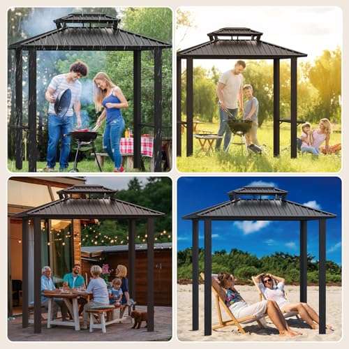 Hoteel 6x8ft Hardtop Grill Gazebo