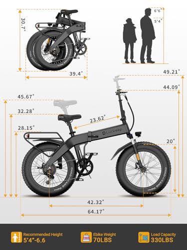 Electric Bike for Adults,1500W Peak Motor,60Miles 28/30MPH,20" Fat Tire All-Terrain Foldable Ebike