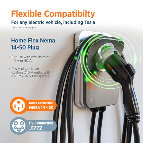 ChargePoint Home Flex Level 2 EV Charger J1772, Nema 6-50 Outlet 240V EV Station, Electric Vehicle Charging Equipment Compatible with All EV Models