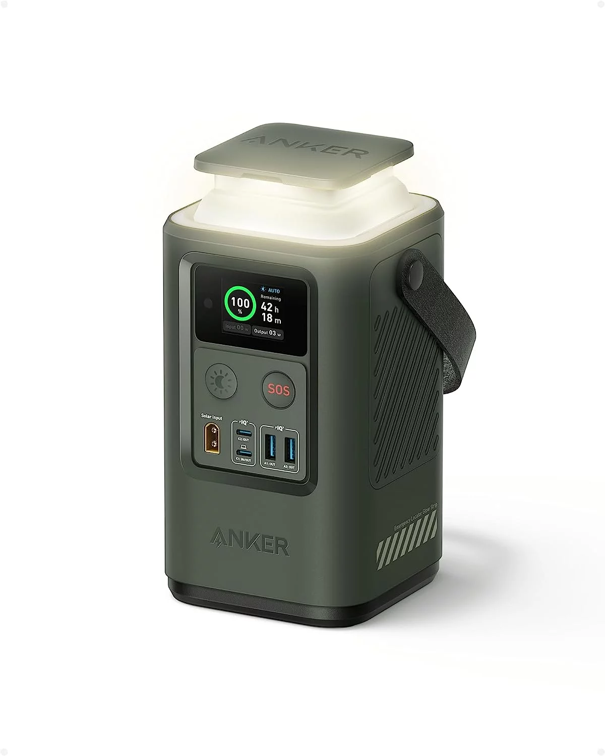 Anker Power Bank (PowerCore Reserve 192Wh), 60,000mAh LiFePO4 Portable Charger with Smart Digital Display, Retractable Auto Lighting and SOS Mode
