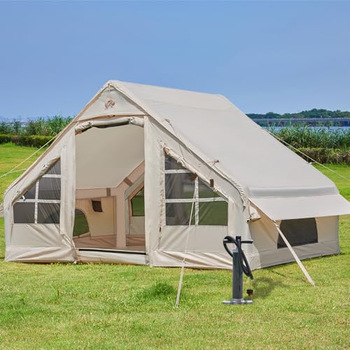 SHANQUAN Inflatable Tent with Pump,4-6 Person Instant Glamping Camping Tents House