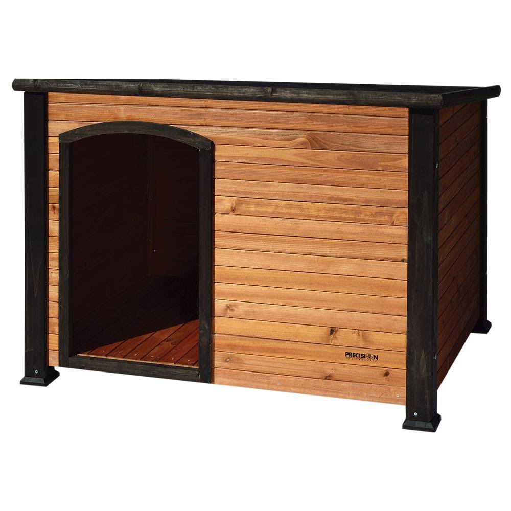 Petmate DBA Doskocil Man Large Extreme Outback Log Cabin Dog House, Walnut u0026 Dark Brown