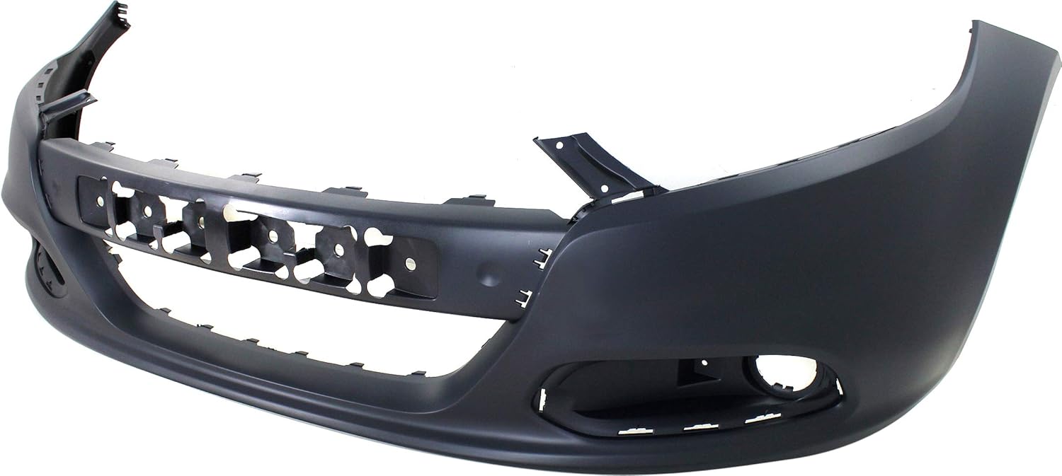 Evan-Fischer Front Bumper Cover Compatible with 2013-2016 Dodge Dart Primed with Tow Hook Holes