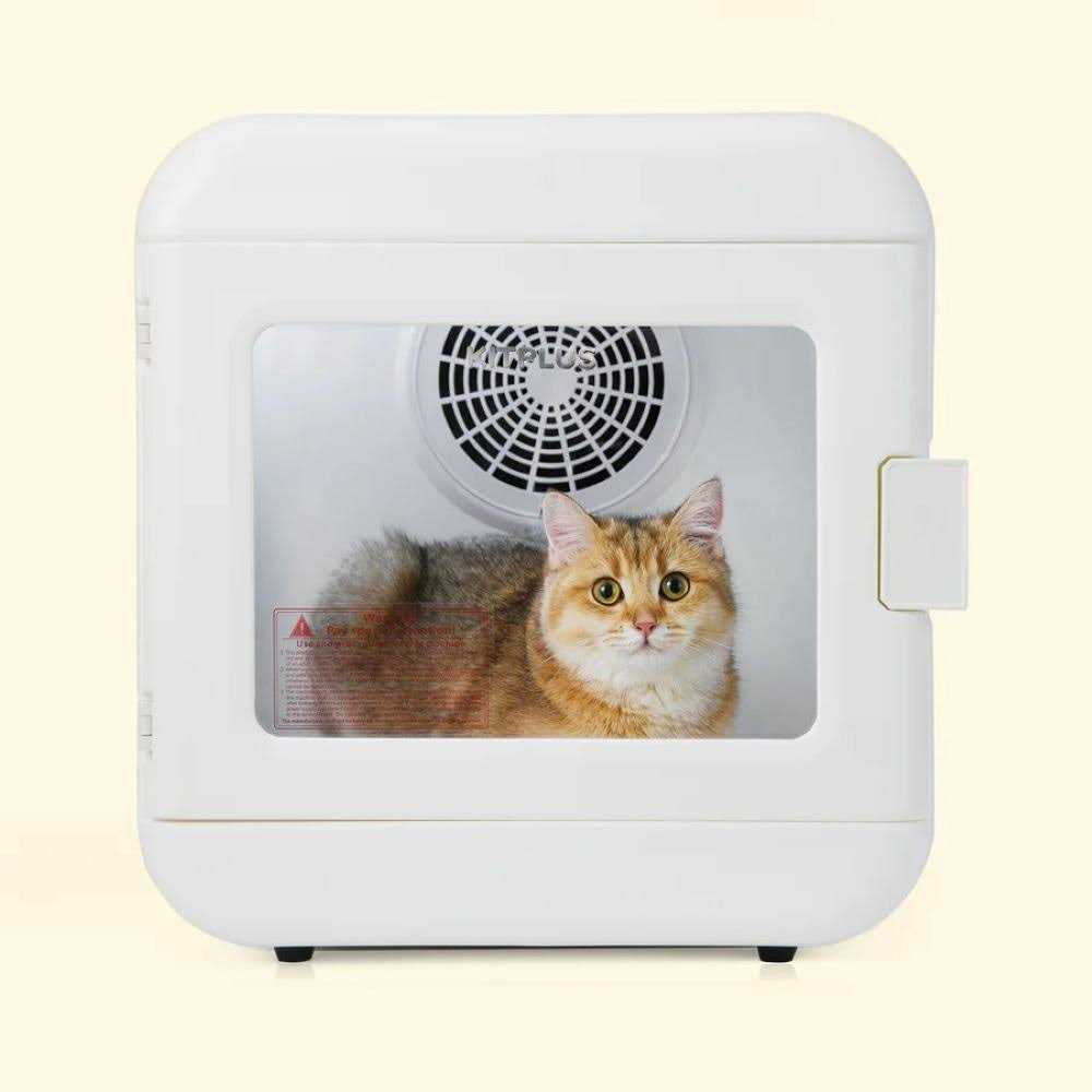 Kitplus Pet Hair Dryer Box, Ultra Quiet Blow Dryer 6L Capacity for Cats and Small Dogs