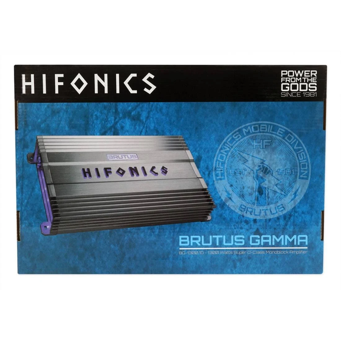 Hifonics BG-1300.1D Brutus Gamma BG Series 1,300-Watt Max Monoblock Super D-Class Amp