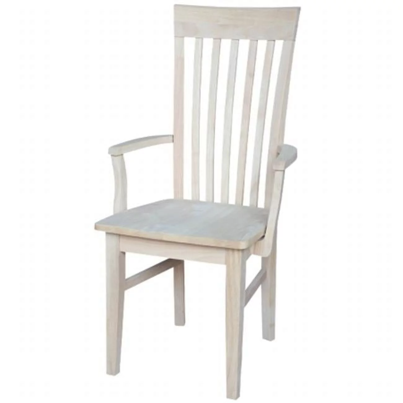 Tall mission chair with arms Unfiinished