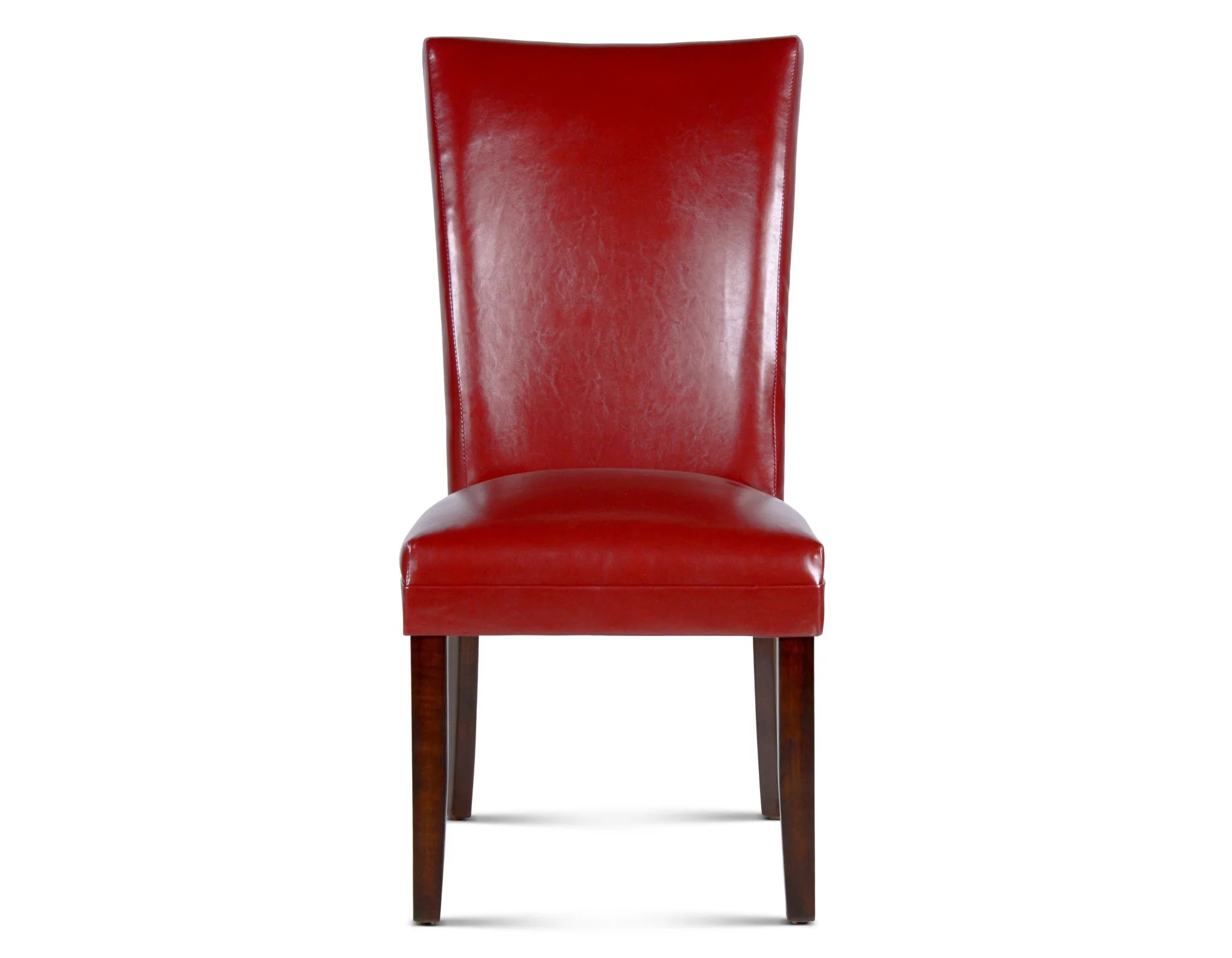 Hartford Parsons Chair in Red Leather with Dark Oak legs