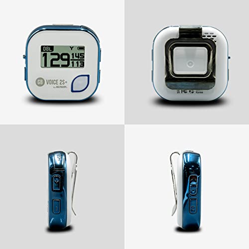 GOLFBUDDY Voice 2S+ Talking GPS Rangefinder, Clip on Hat Golf Navigation, Slope Mode on/Off, 18 Hours Battery Life, Shot Distance Measurement