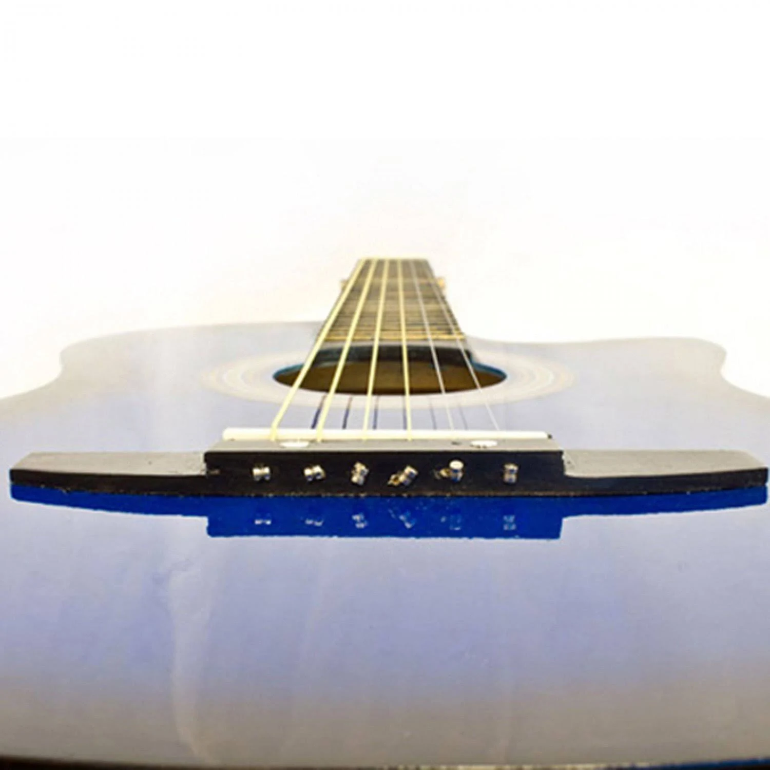 Electric Acoustic Guitar Cutaway Design with Case Strap Tuner Blue