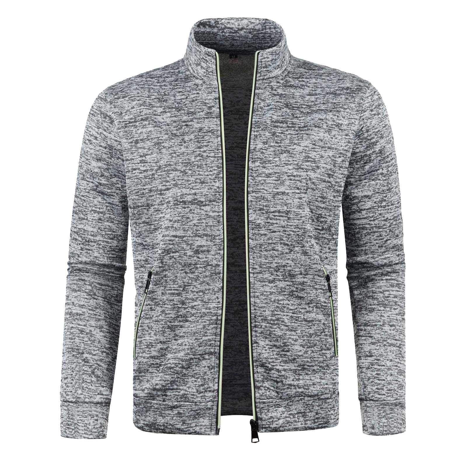 Mens Zip Up Hoodie Long Sleeve Full-zip Hooded Sweatshirt Pullover with Side Pocket Slim Fit Long Sleeve Lightweight Sweatshirt Sport Workout Coats