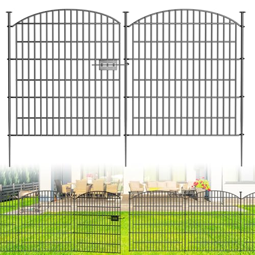 10 Panels No Dig Decorative Garden Fence - 40 in (H) x 23.6 ft (L)