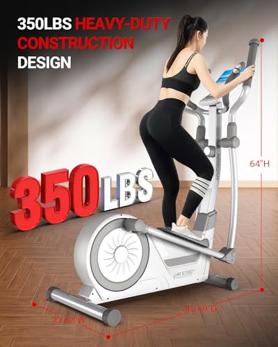 HARISON Elliptical Machine for Home 350 LBS Capacity, Magnetic Elliptical Exercise Machine with 16-Level Resistance Control