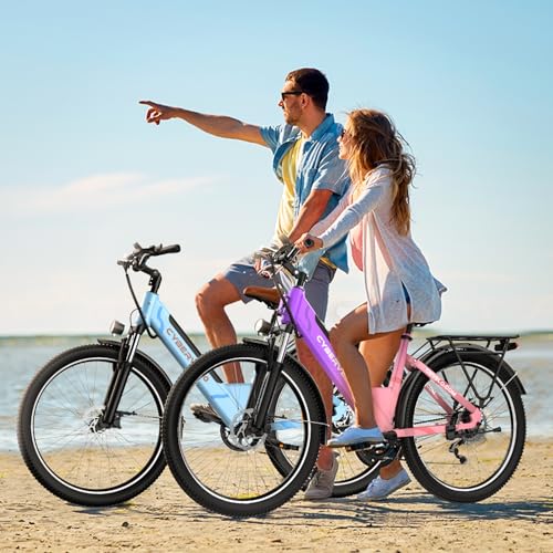 1000 Peak Electric Bike for Adults,up 80 Miles Removable Battery Ebike, 26" Electric E Bike with 7-Speed