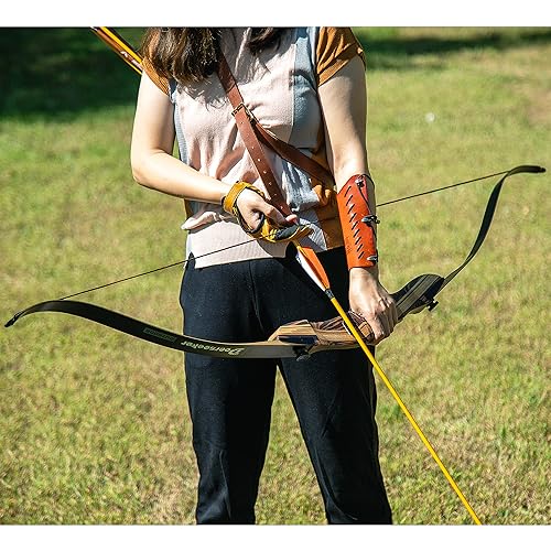 Deerseeker Archery 62" Takedown Recurve Bow Set for Adults & Youth with Right Hand & Left Handed Laminated Wooden Riser Bow Hunting Target Shooting