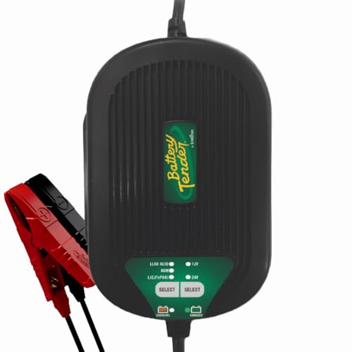 Battery Tender 5 AMP Selectable 12V / 24V Battery Charger and Maintainer - Switchable 5 AMP / 2.5 AMP Onboard Marine for Boat Watercraft