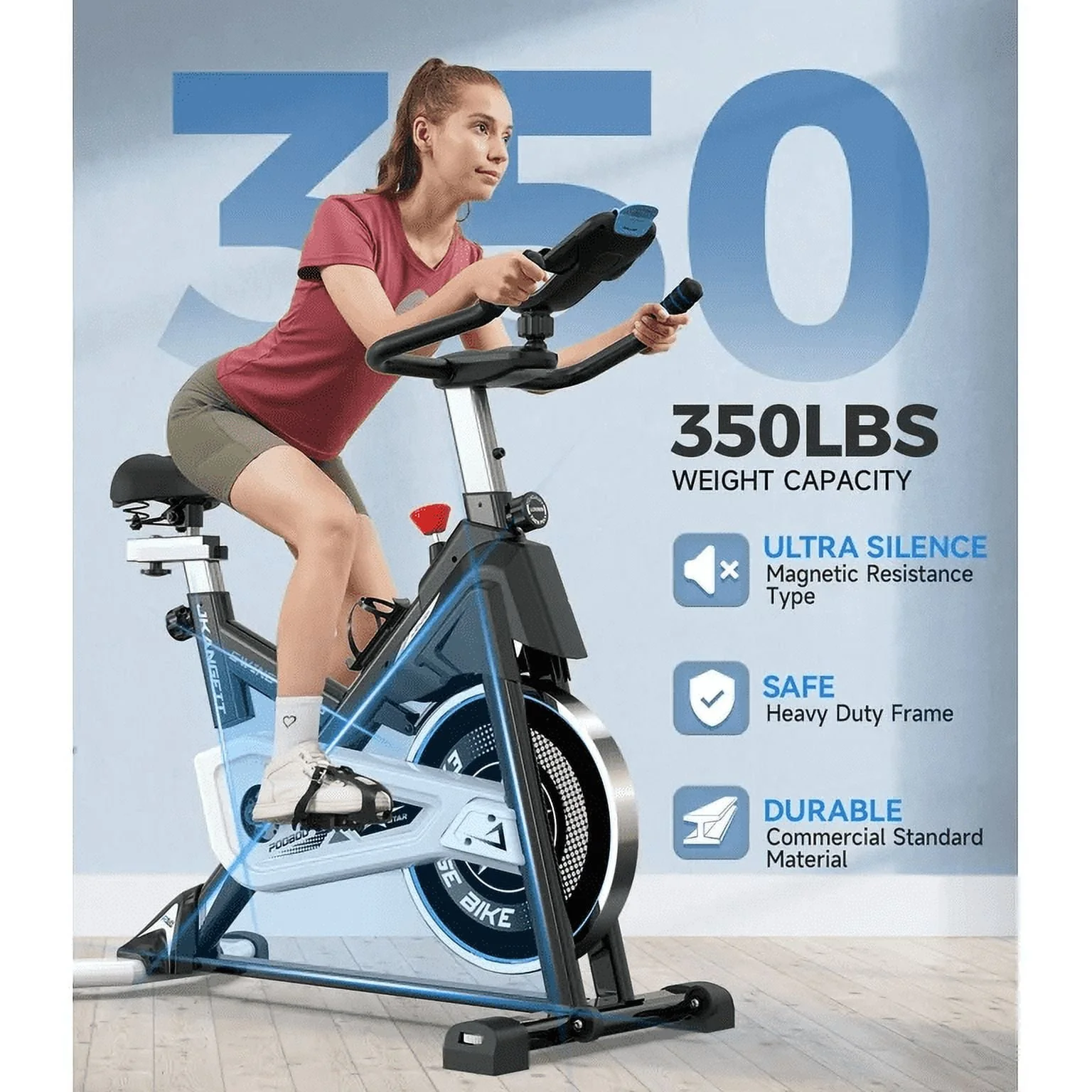 pooboo Exercise Bike Magnetic Resistance Indoor Cycling Bike for Home Cardio Workout Cycle Bike Training 360lbs