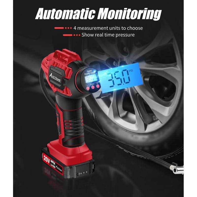 AVID POWER Tire Inflator Portable Air Compressor 20V Cordless Car Tire Pump - Sports Supplies Online Store