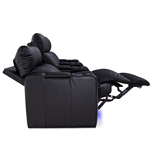 Seatcraft Julius Power Recliner - Home Theater Seating - Living Room - Big and Tall - Living Room - 400 lbs Capacity - Top Grain Leather