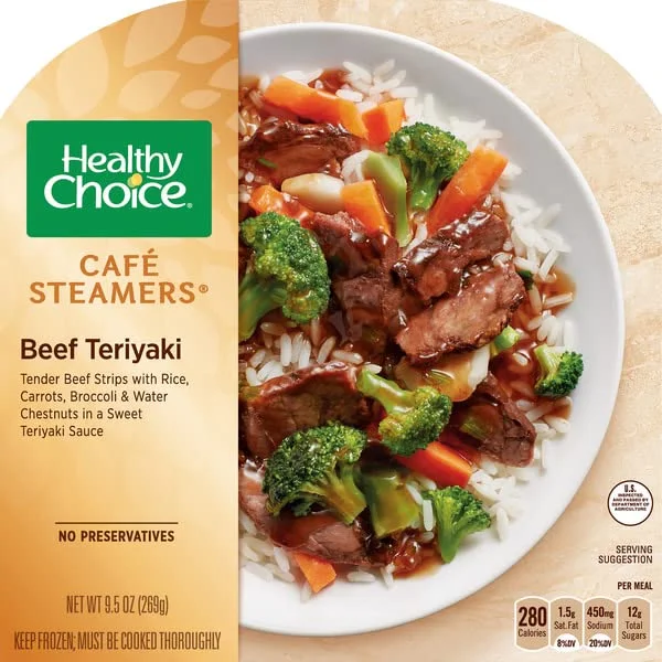 Healthy Choice Meals Variety Pack - Healthy Choice Meatball Marinara - Beef Teriyaki and Pineapple Chicken - 3 Boxes of Each, Total 9
