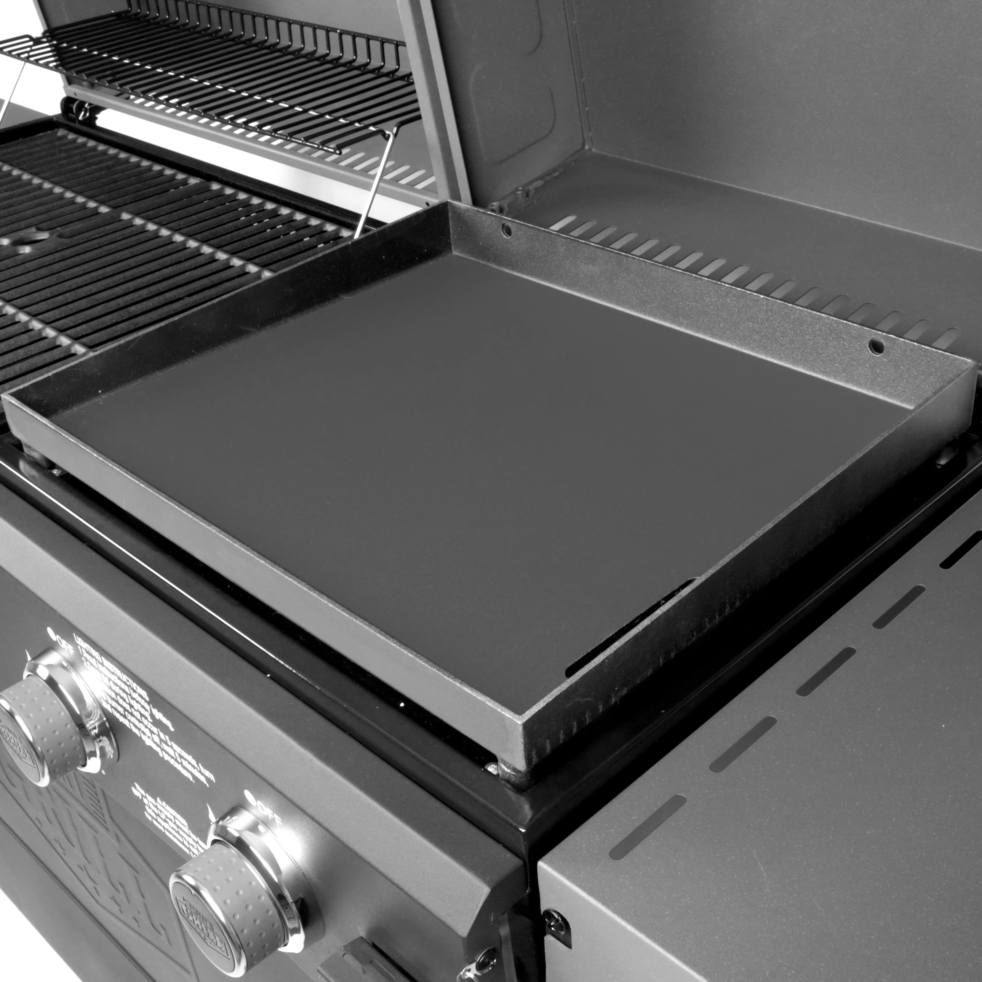 Expert Grill 5 Burner Combination Propane Gas Grill and Propane Griddle Grill, Black - Radiant Selections