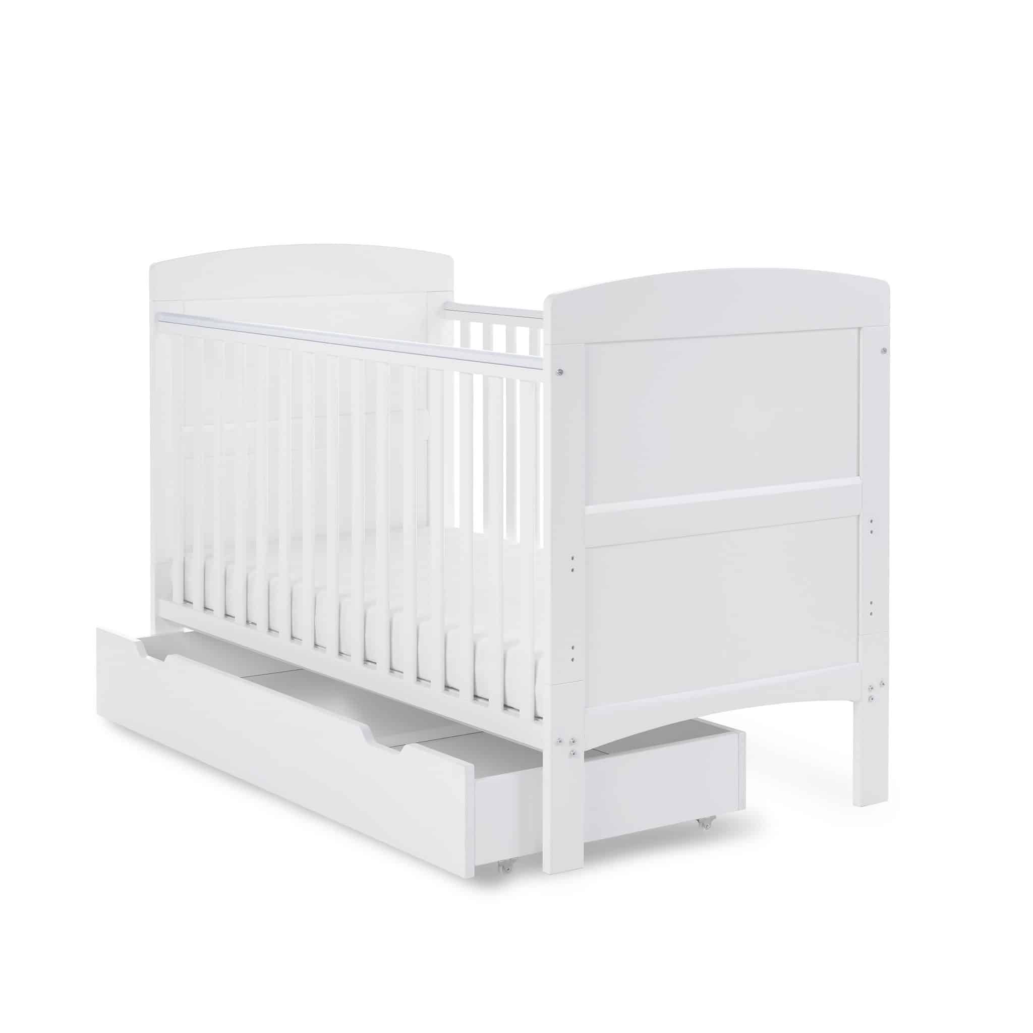 Obaby Grace 4 in 1 Cot Bed and Underdrawer – White