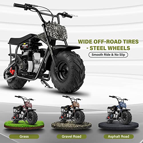 Oryxearth Mini Dirt Bike for Kids, 105CC 4-Stroke Kid Gas Powered Off-Road Pocket Pit Trail Motorcycle W/EPA Approved