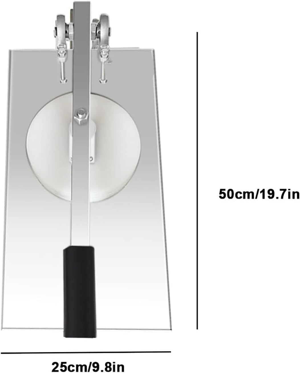 Manual Pizza Dough Press Machine, Stainless Steel Pastry Dough Maker, 12-24cm Non-Stick Pressure Plate, Adjustable Extension Arm Angle, for Cake
