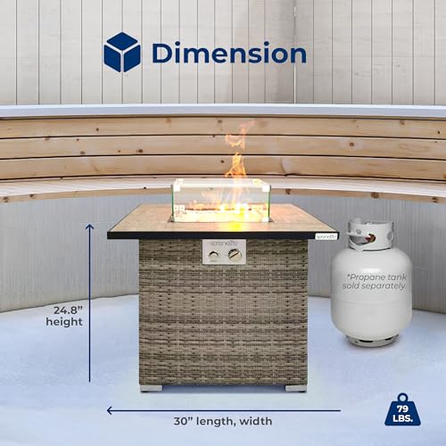 Outdoor Propane Fire Pit Table - CSA/ETL Certified Safe 50