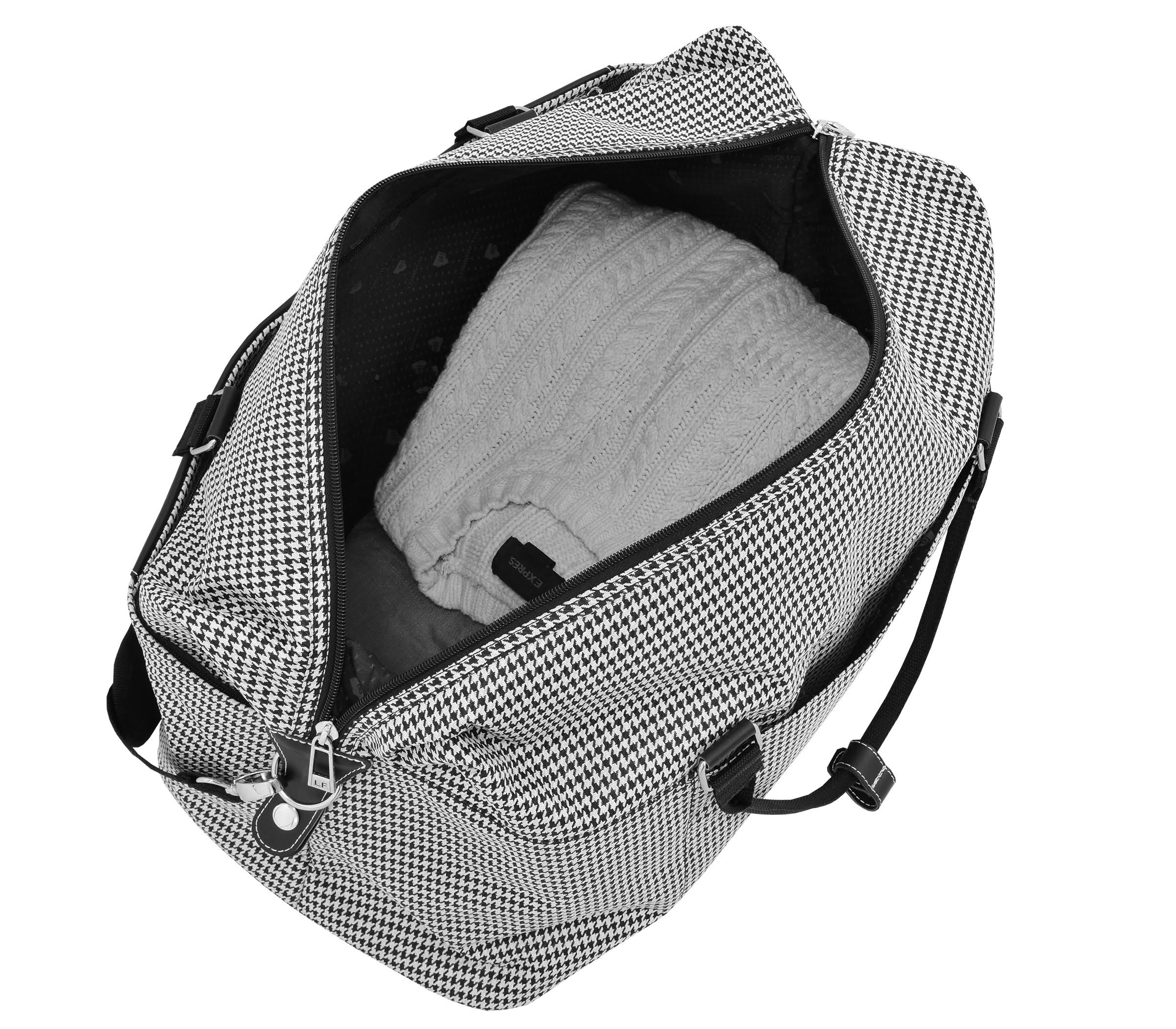 London Fog Cambridge II 20x22 Duffle (Black/White Houndstooth)