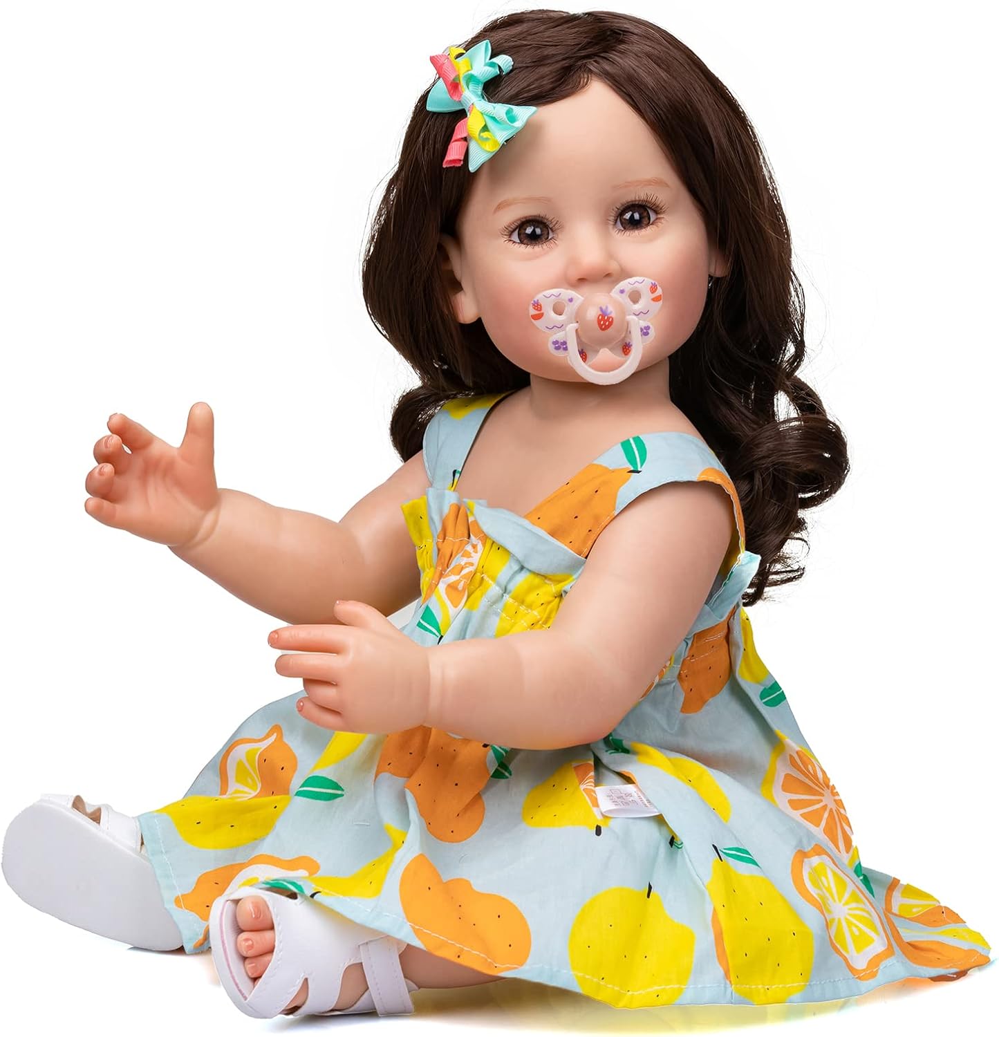 Zero Pam 22 inch Reborn Baby Doll Girl Full Body Silicone Realistic Baby Dolls Smile Girls Anatomically Correct