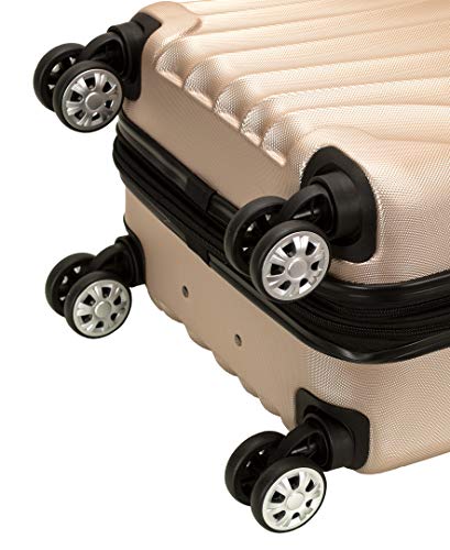 Rockland Melbourne Hardside Expandable Luggage with Spinner Wheels, 2TONENAVY, 2 Piece (20/28)