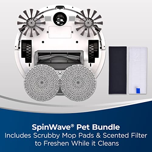 BISSELL SpinWave Expert Wet and Dry Robot Vacuum, WiFi Connected with Structured Navigation - Smart Home Appliances