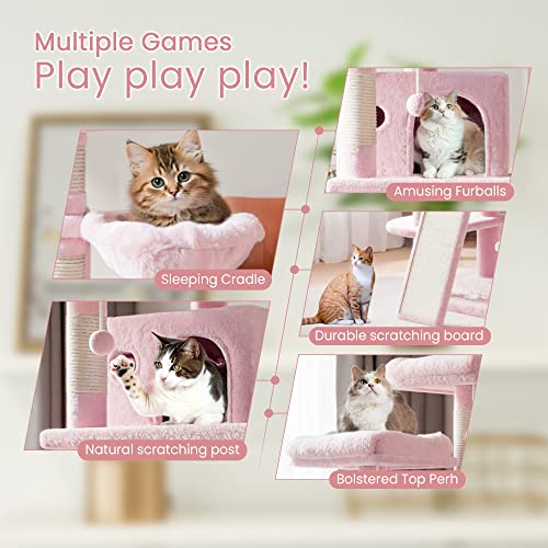 SHA CERLIN 68 Inches Multi-Level Large Cat Tree for Large Kitties/Big Cat Tower with Condo/Cozy Plush &zwnj