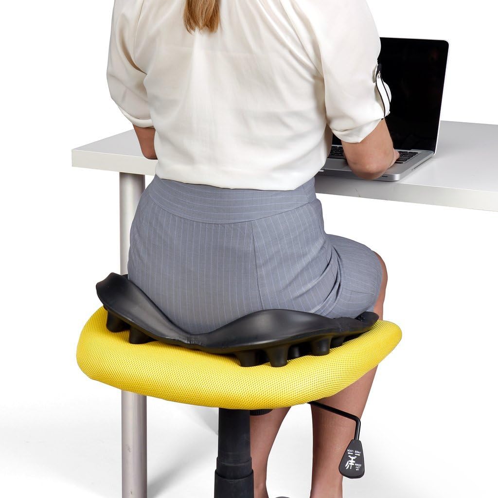 BackJoy SitzRight Wedge Seat Cushion Lumbar Support, Designed for Spine and Lower Back Pain, Coccyx, Sciatica, Ergonomic, Adjustable, Breathable