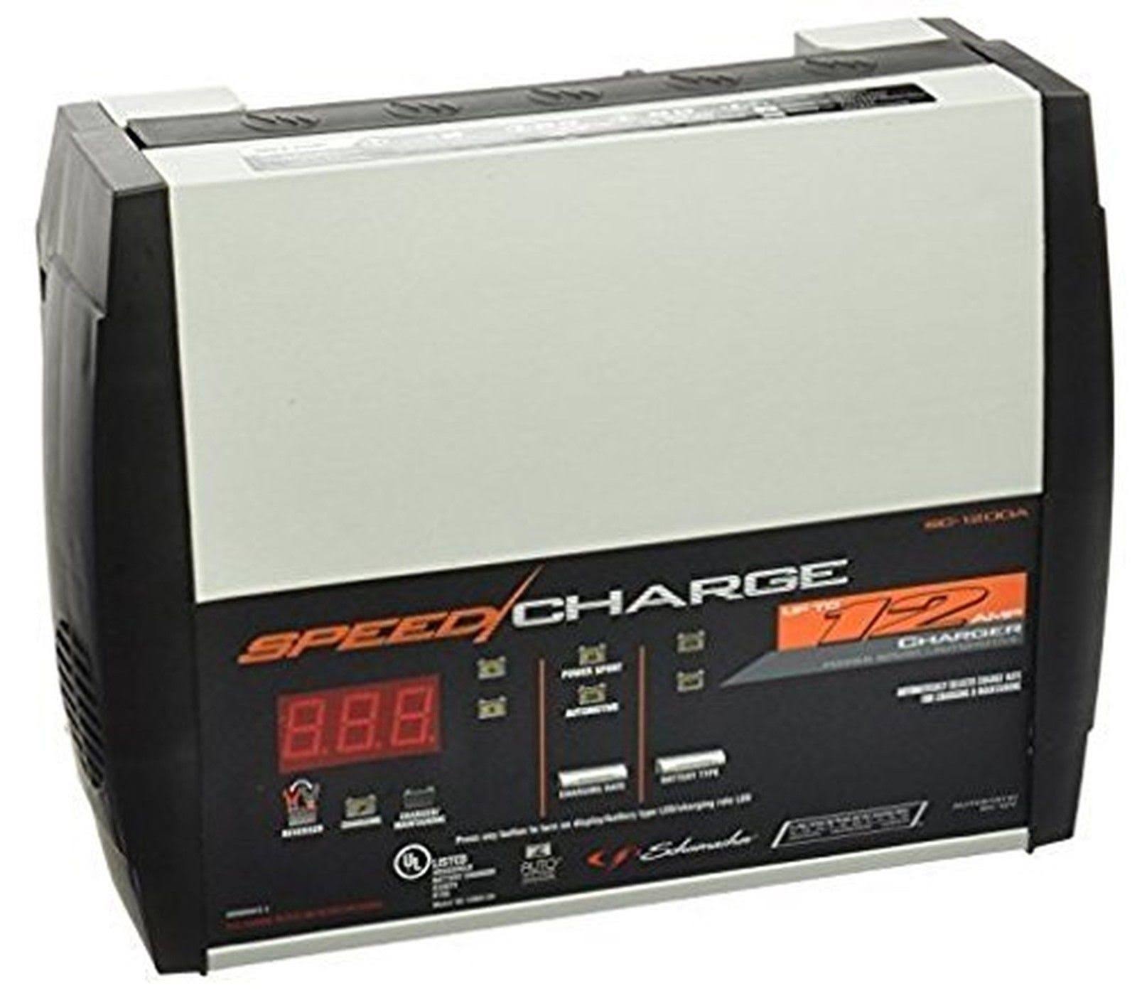 Schumacher Speed Charge Battery Charger, Fully Automatic, 12A Fast Charge, 12V - Megean