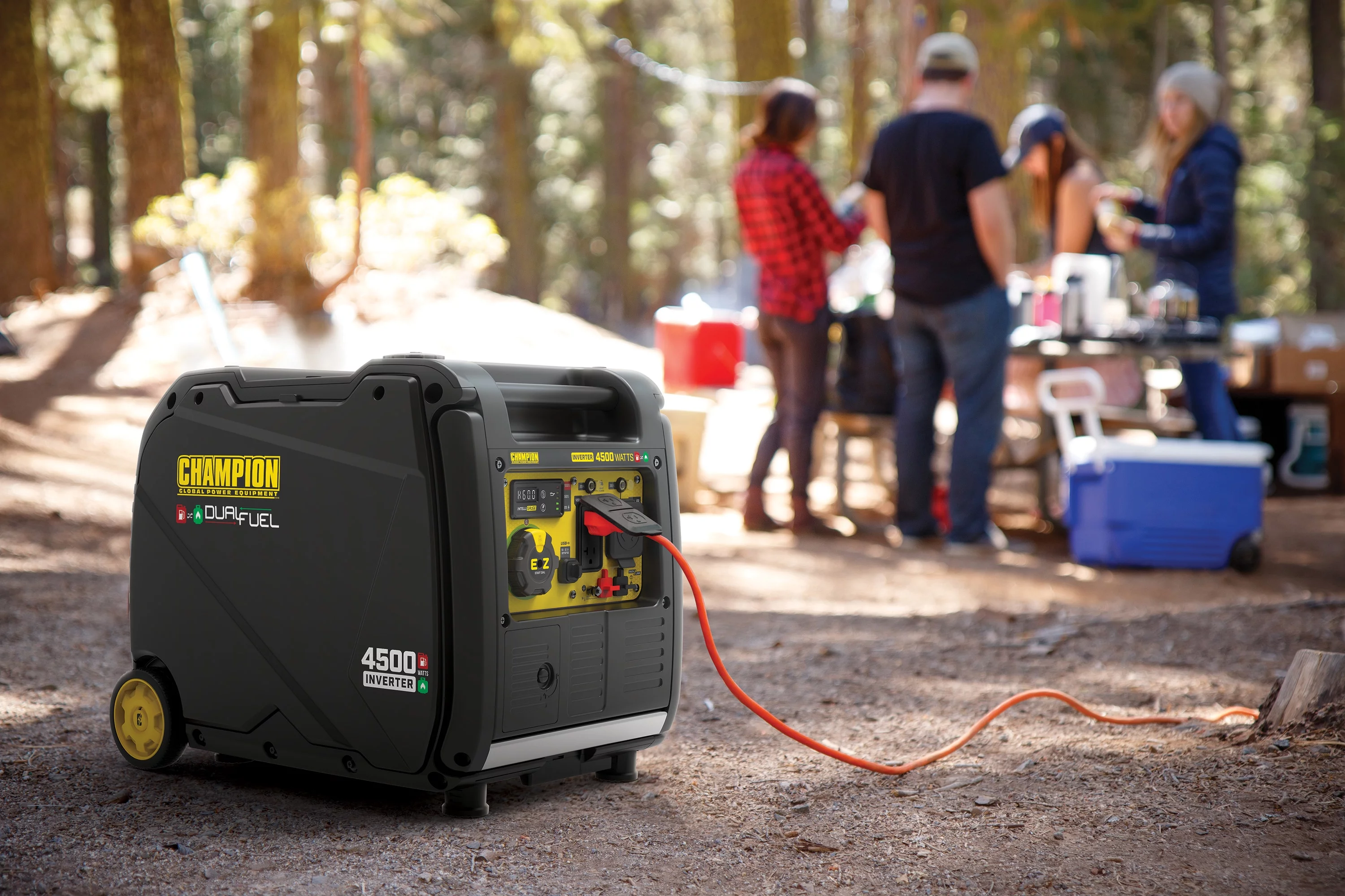 Champion 4500-Watt Portable Dual Fuel Inverter Generator with Quiet Technology, Electric Start
