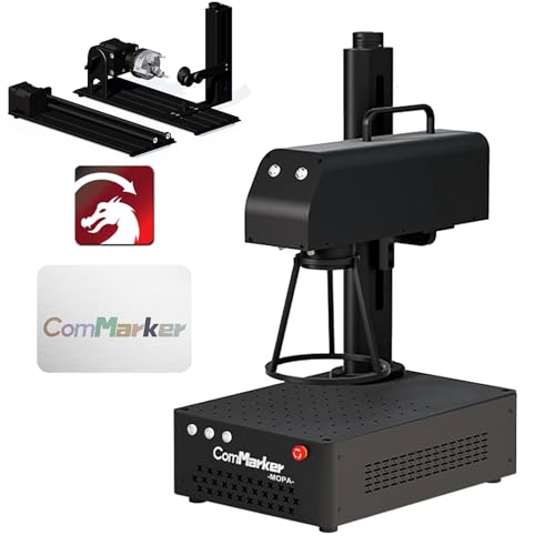 ComMarker US Stock B4 60 W JPT Mopa Fiber Laser Engraving Machine,Support Lightburn Laser Engraver with 2Lens