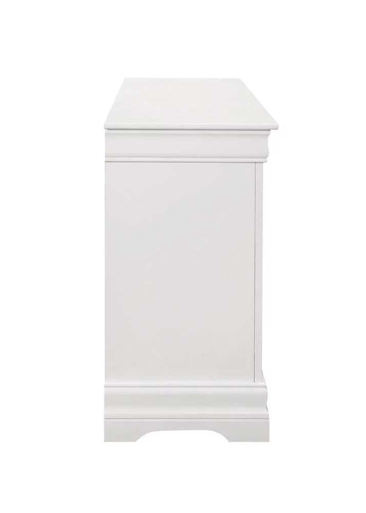 Coaster Louis Philippe Traditional 6-Drawer Wood Dresser in White