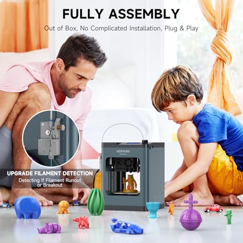TINA2Plus 3D Printer, HEPHI3D 250mm/s High Speed FDM 3D Printers Fully Open Source, Auto Leveling Mini 3D Printer with WiFi Cloud Print