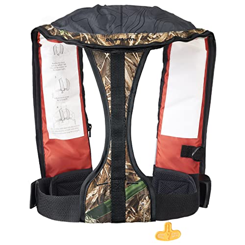 BLUESTORM Stratus 35 Inflatable Life Jacket PFD for Adults | US Coast Guard (USCG) Approved Automatic Self Inflating Life Vest Preserver with Manual